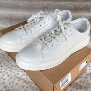 New Steve Madden Tilton White Leather Sneakers, Size 10